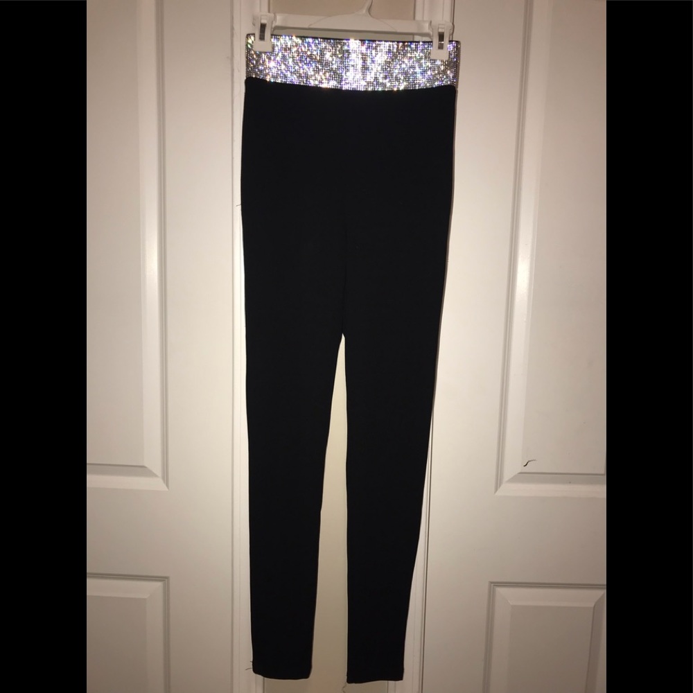 Black Embellished Leggings